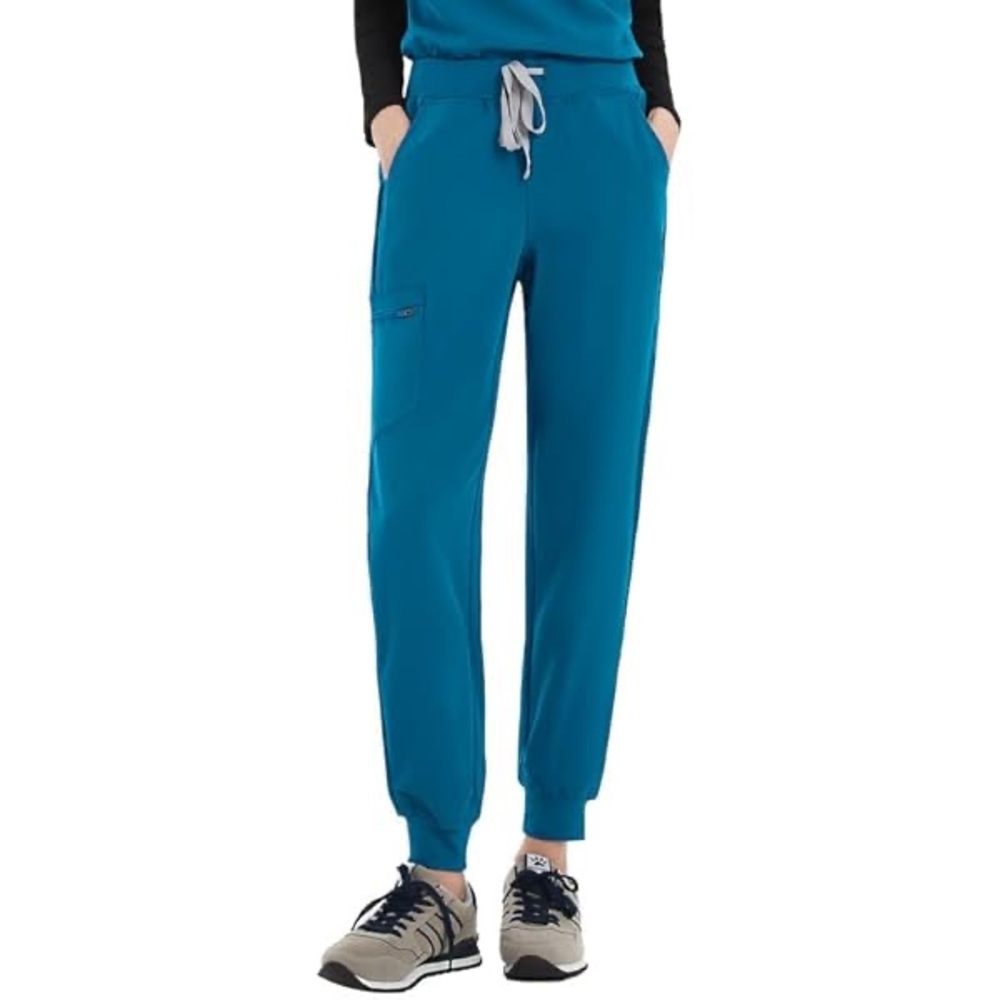 FIGS women’s BluePants with Elastic Cuffs and Drawstring Waist size S